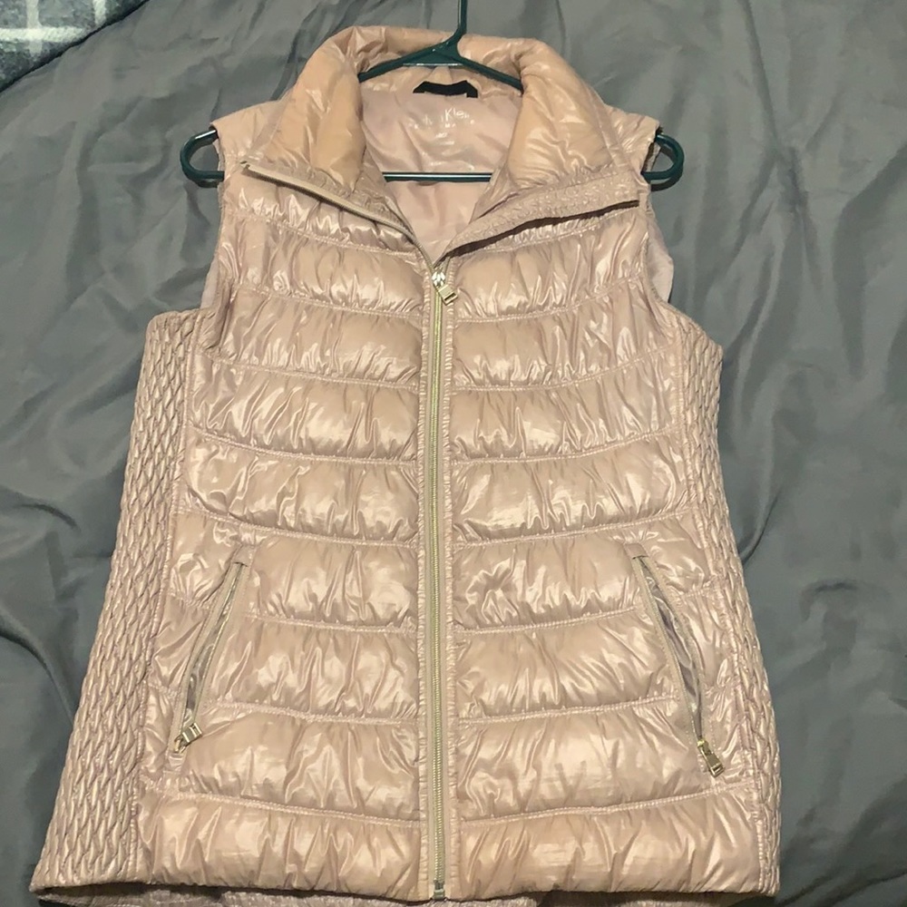 Metallic Light Pink Premium Down Puffer Vest